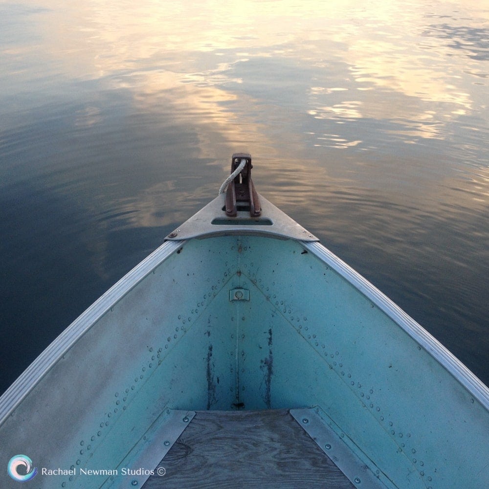 Blue Boat at Dawn by Rachael Newman