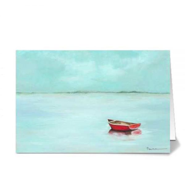 Red Boat by Rachael Newman 4x6 Card