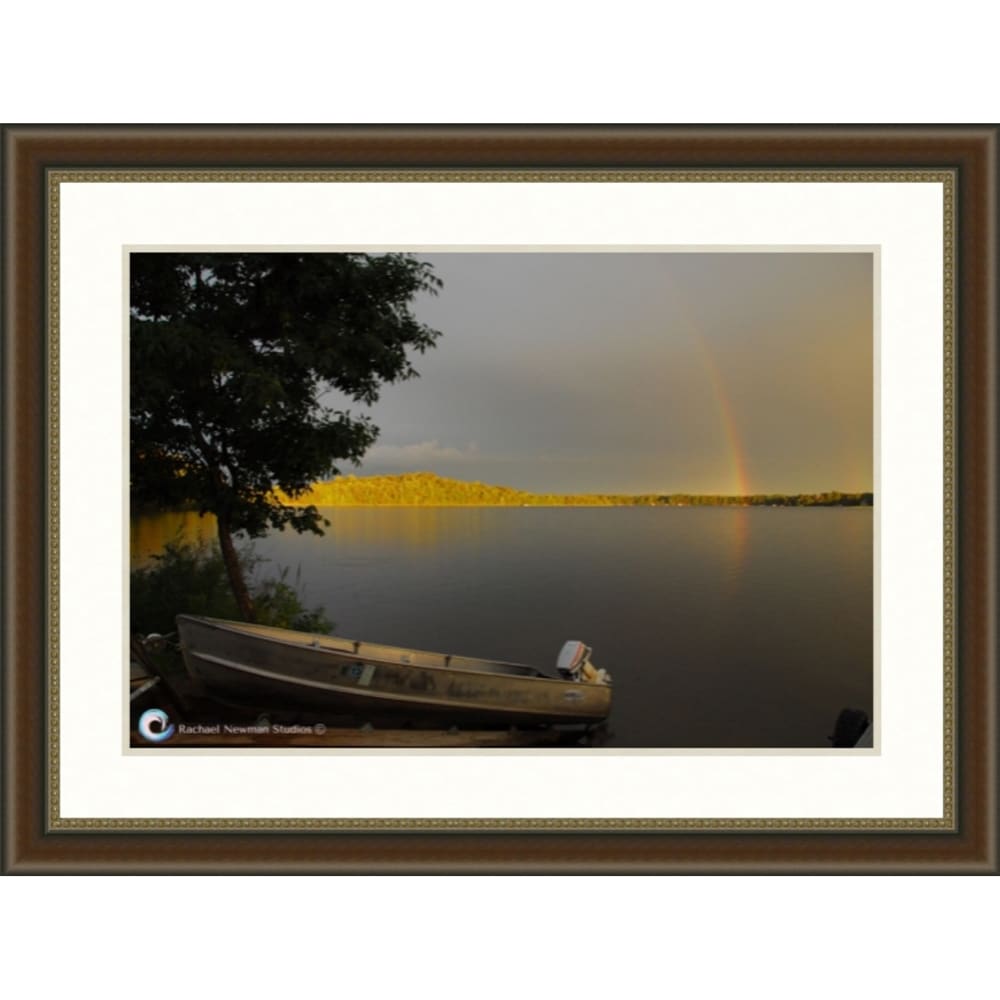 Rainbow Lake by Rachael Newman Brown Frame